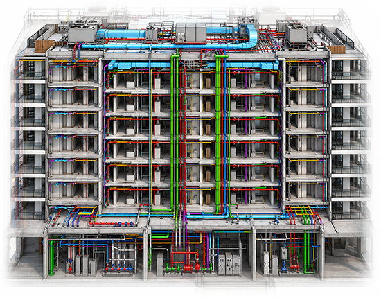 MEPF BIM coordination for affordable housing project in Revere, MA
