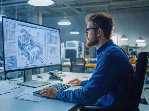 MEP BIM Modeling — engineer working on 3D building systems