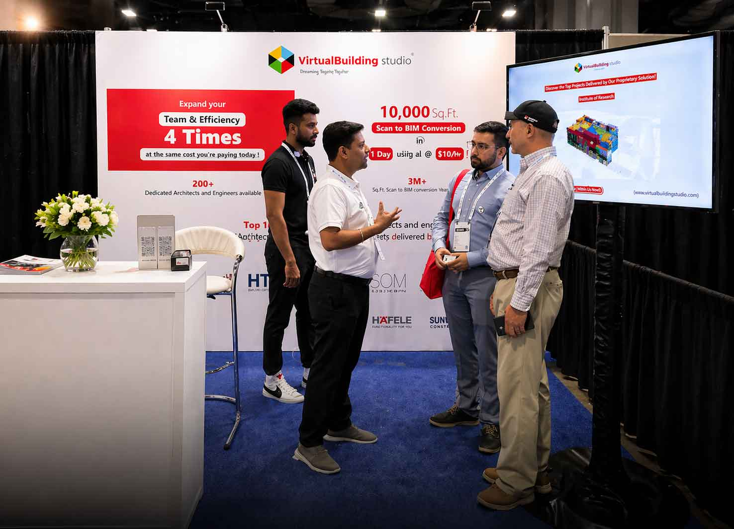 AIA conference - team at booth