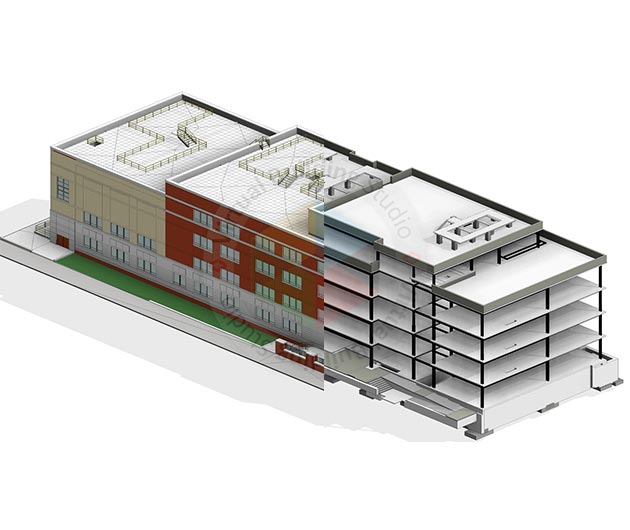 Coordinated MEPF BIM model for NYC school