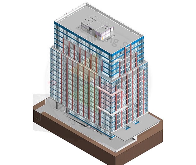 Commercial tower ACS and MEPF BIM modeling