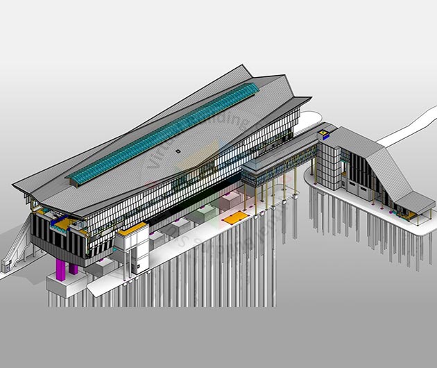 Metro station structural and facade BIM modeling