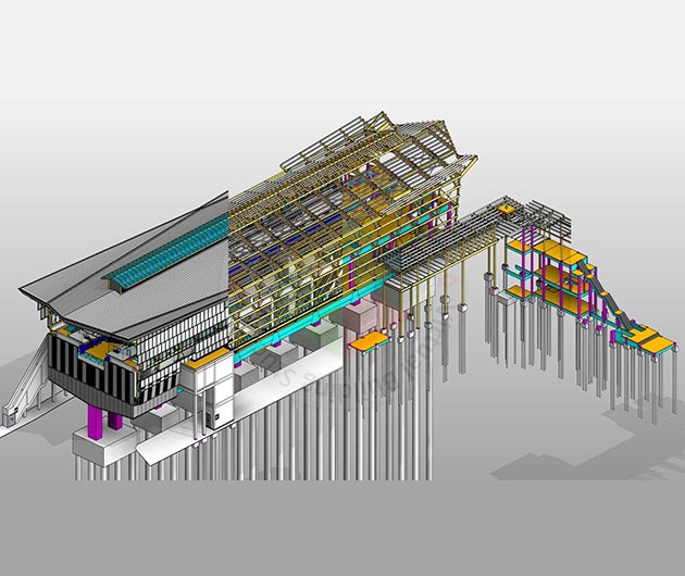 Coordinated metro station BIM model