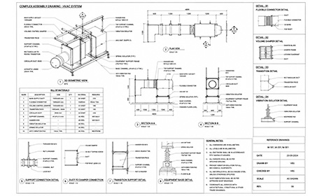 Complex Assembly Drawing