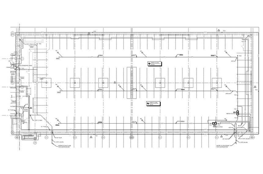 Sanitary floor plan