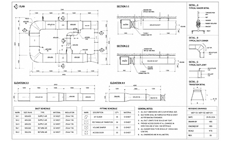 Shop Drawing for HVAC Ductwork