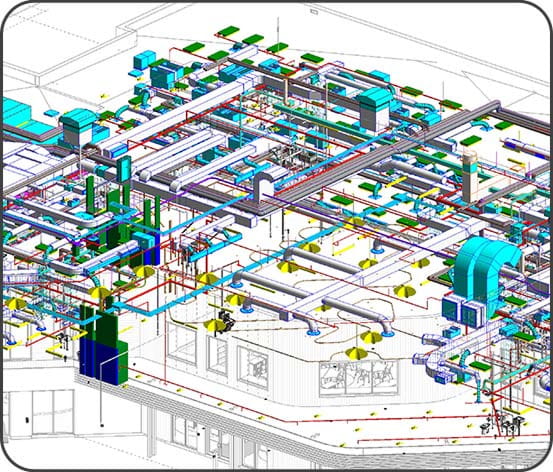 MEP BIM coordination model for a Texas building project