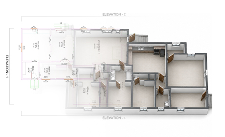 Scan to 2D and 3D Floor Plan in CAD